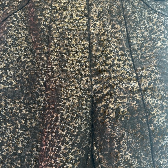 Slimming Options Black and Brown Metallic Leggings XS - Picture 2 of 5